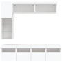 Mueble de pared de TV con luces LED 7 piezas blanco en Muebles TV | Comprar online en Foru.es