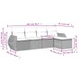 Set de muebles de jardín 5 pzas y cojines ratán sintético negro de , Conjuntos de jardín - Ref: Foro24-3221285, Precio: 290,3...