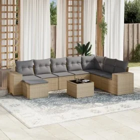 Set de sofás de jardín 9 pzas con cojines ratán sintético beige de , Conjuntos de jardín - Ref: Foro24-3222968, Precio: 566,4...