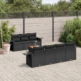 8-piece garden sofa set and black synthetic rattan cushions by , Modular outdoor sofas - Ref: Foro24-3224466, Price: 535,76 €...