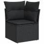 8-piece garden sofa set and black synthetic rattan cushions by , Modular outdoor sofas - Ref: Foro24-3224466, Price: 535,76 €...