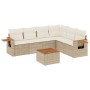 Set sofás de jardín 7 piezas y cojines ratán sintético beige de , Conjuntos de jardín - Ref: Foro24-3226849, Precio: 487,62 €...
