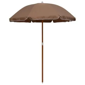 Sombrilla con palo de acero gris taupe 180 cm de vidaXL, Sombrillas - Ref: Foro24-47801, Precio: 31,07 €, Descuento: %