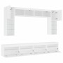 Mueble de pared de TV con luces LED 8 piezas blanco en Muebles TV | Comprar online en Foru.es