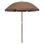 Sombrilla con palo de acero gris taupe 180 cm de vidaXL, Sombrillas - Ref: Foro24-47801, Precio: 31,56 €, Descuento: %