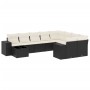 Set de sofás de jardín 10 pzas cojines ratán sintético negro de , Conjuntos de jardín - Ref: Foro24-3223055, Precio: 565,72 €...
