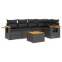 Set de sofás de jardín 6 piezas y cojines ratán sintético negro de , Conjuntos de jardín - Ref: Foro24-3226790, Precio: 394,3...