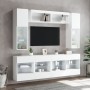 Muebles de pared de TV con luces LED 6 piezas blanco en Muebles TV | Comprar online en Foru.es