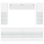 Muebles de pared de TV con luces LED 6 piezas blanco en Muebles TV | Comprar online en Foru.es