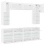 Muebles de pared de TV con luces LED 6 piezas blanco en Muebles TV | Comprar online en Foru.es