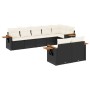 Set de sofás de jardín 8 piezas y cojines ratán sintético negro de , Conjuntos de jardín - Ref: Foro24-3226987, Precio: 522,8...