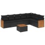 Set de sofás de jardín 8 piezas y cojines ratán sintético negro de , Conjuntos de jardín - Ref: Foro24-3227714, Precio: 493,4...
