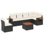 Set de comedor de jardín 7 pzas y cojines ratán sintético negro de , Conjuntos de jardín - Ref: Foro24-3226861, Precio: 405,1...