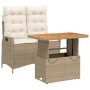 Set comedor de jardín 2 pzas con cojines ratán sintético beige de , Conjuntos de jardín - Ref: Foro24-3277478, Precio: 261,07...