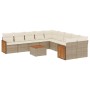 Set de sofás de jardín 11pzas con cojines ratán sintético beige de , Conjuntos de jardín - Ref: Foro24-3228039, Precio: 656,5...