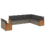 Set de sofás de jardín 10 pzas con cojines ratán sintético gris de , Conjuntos de jardín - Ref: Foro24-3227796, Precio: 623,4...