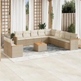 Set de sofás de jardín 12 pzas y cojines ratán sintético marrón de , Conjuntos de jardín - Ref: Foro24-3258537, Precio: 871,3...