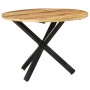 Mesa de comedor madera de mango rugosa redonda 100x100x75 cm en Mesas de comedor | Comprar online en Foru.es