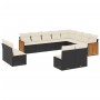 Set de sofás de jardín y cojines 12 pzas ratán sintético negro de , Conjuntos de jardín - Ref: Foro24-3228149, Precio: 641,26...