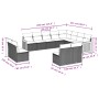 Set de sofás de jardín y cojines 12 pzas ratán sintético negro de , Conjuntos de jardín - Ref: Foro24-3228149, Precio: 641,26...