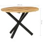 Mesa de comedor madera de mango rugosa redonda 100x100x75 cm en Mesas de comedor | Comprar online en Foru.es