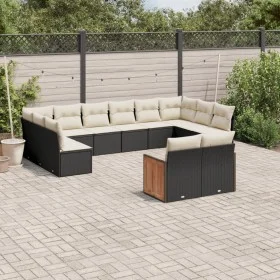 Set de sofás de jardín y cojines 12 pzas ratán sintético negro de , Conjuntos de jardín - Ref: Foro24-3228121, Precio: 684,92...