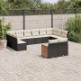 Set de sofás de jardín y cojines 12 pzas ratán sintético negro de , Conjuntos de jardín - Ref: Foro24-3228121, Precio: 641,20...