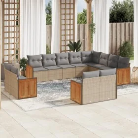 Set de sofás de jardín 12 pzas y cojines ratán sintético marrón de , Conjuntos de jardín - Ref: Foro24-3228194, Precio: 880,4...