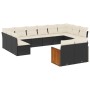 Set de sofás de jardín y cojines 12 pzas ratán sintético negro de , Conjuntos de jardín - Ref: Foro24-3228121, Precio: 641,20...