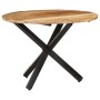 Mesa de comedor madera de mango rugosa redonda 100x100x75 cm en Mesas de comedor | Comprar online en Foru.es