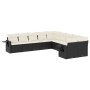 Set de sofás de jardín 10 pzas cojines ratán sintético negro de , Conjuntos de jardín - Ref: Foro24-3253043, Precio: 600,62 €...
