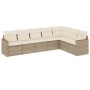 Set sofás de jardín 7 piezas y cojines ratán sintético beige de , Conjuntos de jardín - Ref: Foro24-3258432, Precio: 507,57 €...