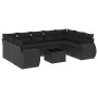 Set de sofás de jardín 10 pzas cojines ratán sintético negro de , Conjuntos de jardín - Ref: Foro24-3254142, Precio: 657,68 €...
