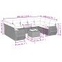 Set de sofás de jardín 10 pzas cojines ratán sintético negro de , Conjuntos de jardín - Ref: Foro24-3254142, Precio: 657,68 €...