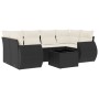 Set de comedor de jardín 7 pzas y cojines ratán sintético negro de , Conjuntos de jardín - Ref: Foro24-3221115, Precio: 432,0...
