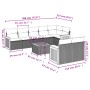 Set de muebles de jardín 9 pzas y cojines ratán sintético gris de , Conjuntos de jardín - Ref: Foro24-3227838, Precio: 561,48...