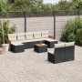 Set de sofás de jardín 10 pzas cojines ratán sintético negro de , Conjuntos de jardín - Ref: Foro24-3228058, Precio: 485,89 €...