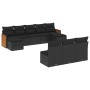 Set de sofás de jardín 10 pzas cojines ratán sintético negro de , Conjuntos de jardín - Ref: Foro24-3228064, Precio: 558,92 €...