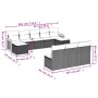 Set de sofás de jardín 10 pzas cojines ratán sintético negro de , Conjuntos de jardín - Ref: Foro24-3228064, Precio: 558,92 €...