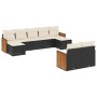 Set de sofás de jardín 8 piezas y cojines ratán sintético negro de , Conjuntos de jardín - Ref: Foro24-3228079, Precio: 497,0...