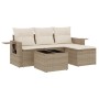 Juego de sofás jardín con cojines 4 pzas ratán sintético beige de , Conjuntos de jardín - Ref: Foro24-3252405, Precio: 319,08...