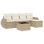 Juego de sofás jardín con cojines 6 pzas ratán sintético beige de , Conjuntos de jardín - Ref: Foro24-3253635, Precio: 448,56...