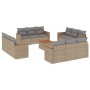 Set sofás de jardín con cojines 13 pzas ratán sintético beige de , Conjuntos de jardín - Ref: Foro24-3258244, Precio: 917,47 ...