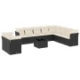Set de sofás de jardín 11 pzas y cojines ratán sintético negro de , Conjuntos de jardín - Ref: Foro24-3249705, Precio: 660,30...