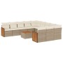 Set de sofás de jardín 12 pzas y cojines ratán sintético marrón de , Conjuntos de jardín - Ref: Foro24-3228116, Precio: 713,6...