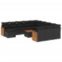 Set de sofás de jardín y cojines 13 pzas ratán sintético negro de , Conjuntos de jardín - Ref: Foro24-3228267, Precio: 815,54...