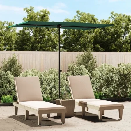 Sombrilla de jardín con palo de aluminio verde 2x1,5 m de vidaXL, Sombrillas - Ref: Foro24-47336, Precio: 44,94 €, Descuento: %