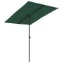 Sombrilla de jardín con palo de aluminio verde 2x1,5 m de vidaXL, Sombrillas - Ref: Foro24-47336, Precio: 44,94 €, Descuento: %