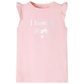 Camiseta infantil de manga volante rosa claro 116 de , Camisetas para niños - Ref: Foro24-10501, Precio: 8,19 €, Descuento: %