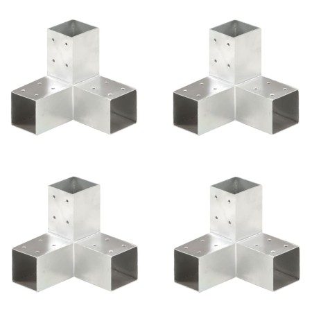 Conectores de postes en Y 4 uds metal galvanizado 71x71 mm de vidaXL, Postes de cerca - Ref: Foro24-145458, Precio: 65,35 €, ...